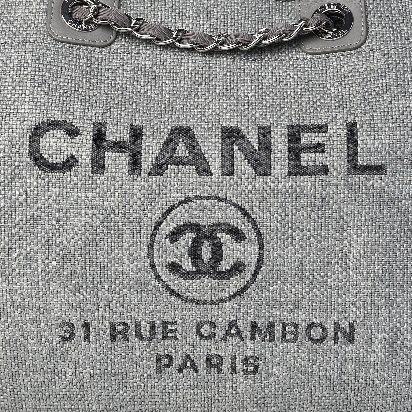 Canvas Large Deauville Tote Grey