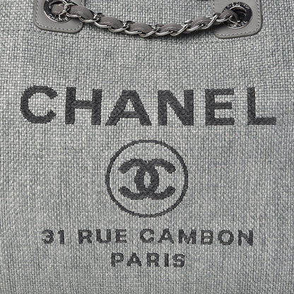 Chanel Canvas Large Deauville Tote Grey 8 of 11