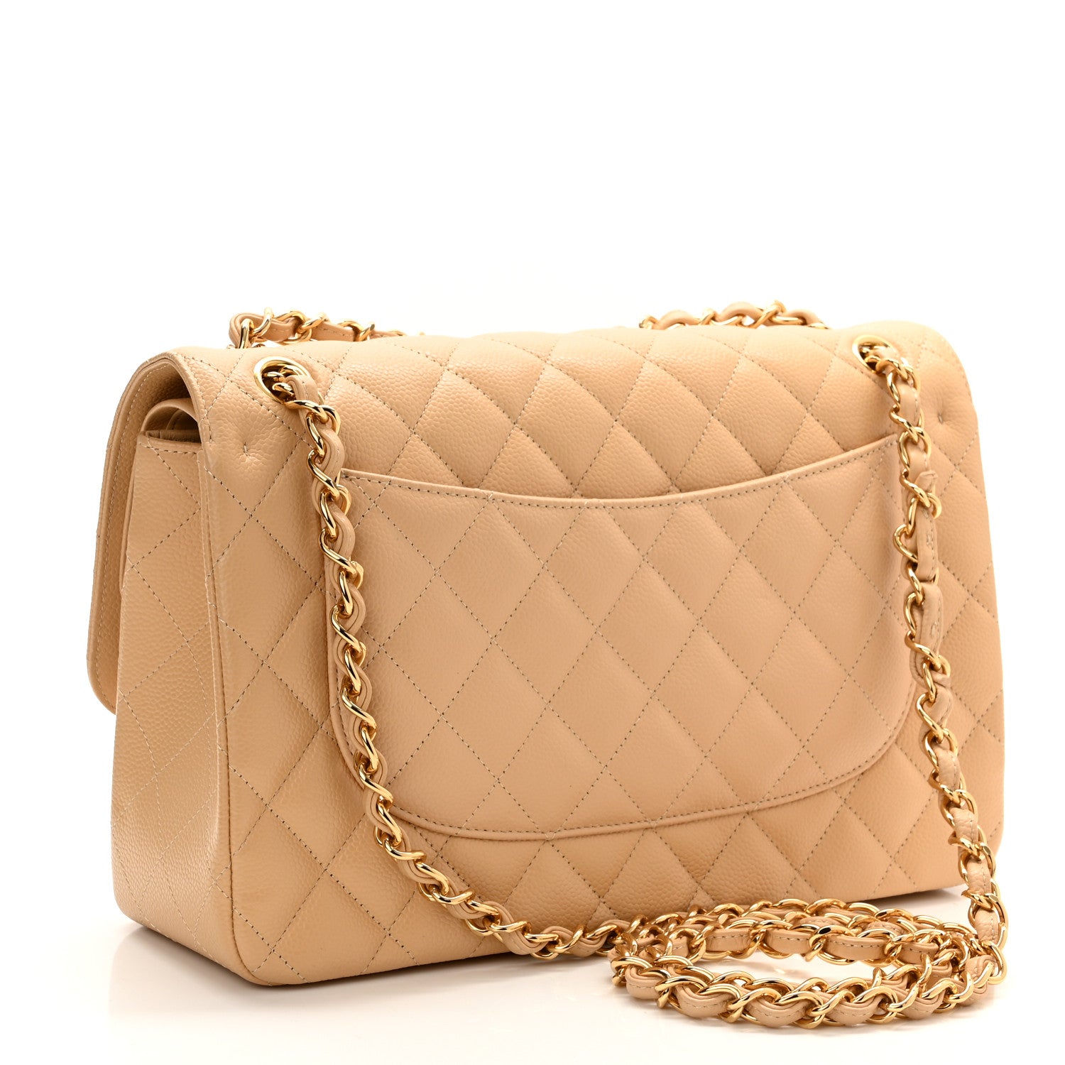 Chanel Caviar Quilted Jumbo Double Flap Beige Clair 3 of 11