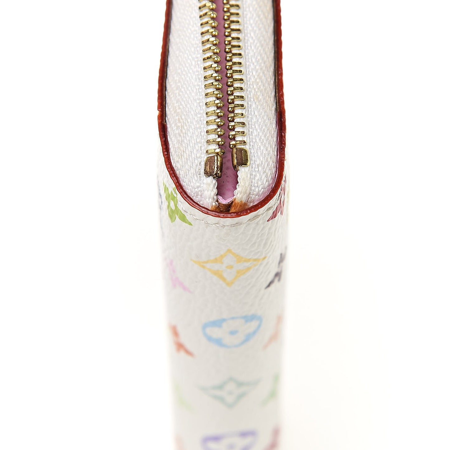 Monogram Multicolor Zippy Coin Purse Wallet White Litchi