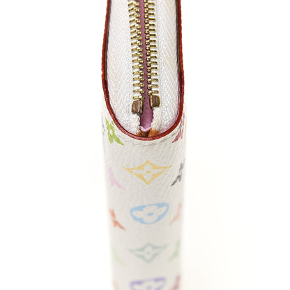 Louis Vuitton Monogram Multicolor Zippy Coin Purse Wallet White Litchi 8 of 8