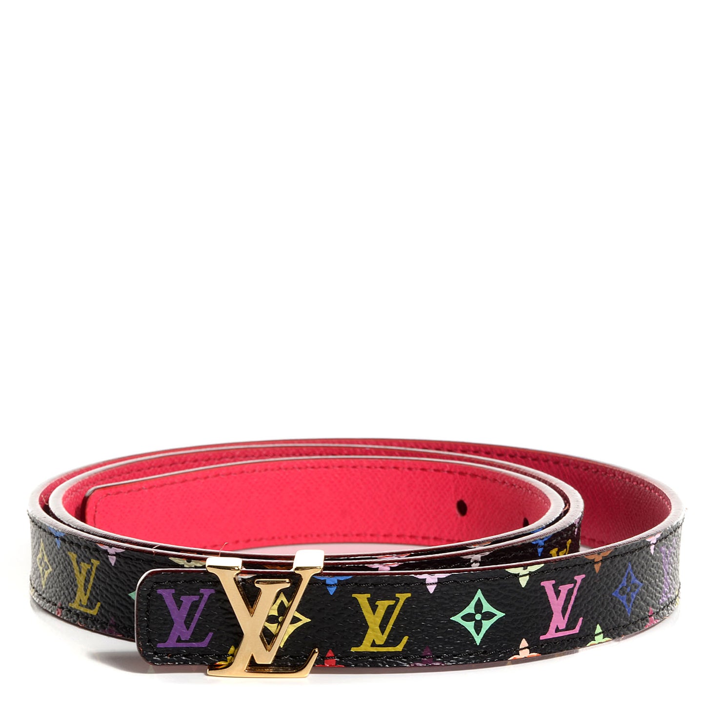Monogram Multicolor LV Initiales Belt 90 36 Black