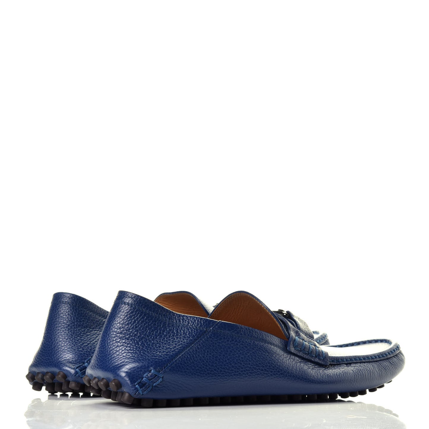 Mens Calfskin Hockenheim Moccasin Loafers 7 Navy