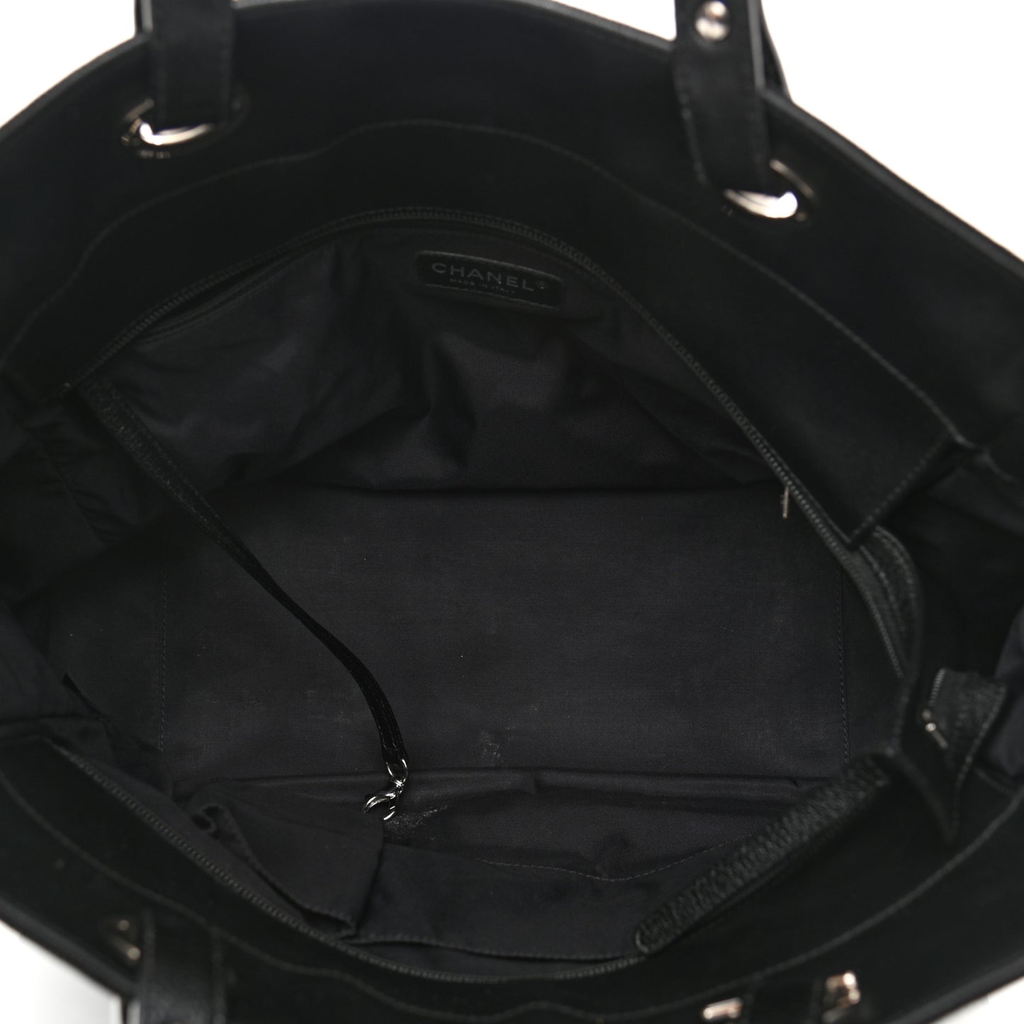 Coated Canvas Quilted Large Paris Biarritz Tote Black