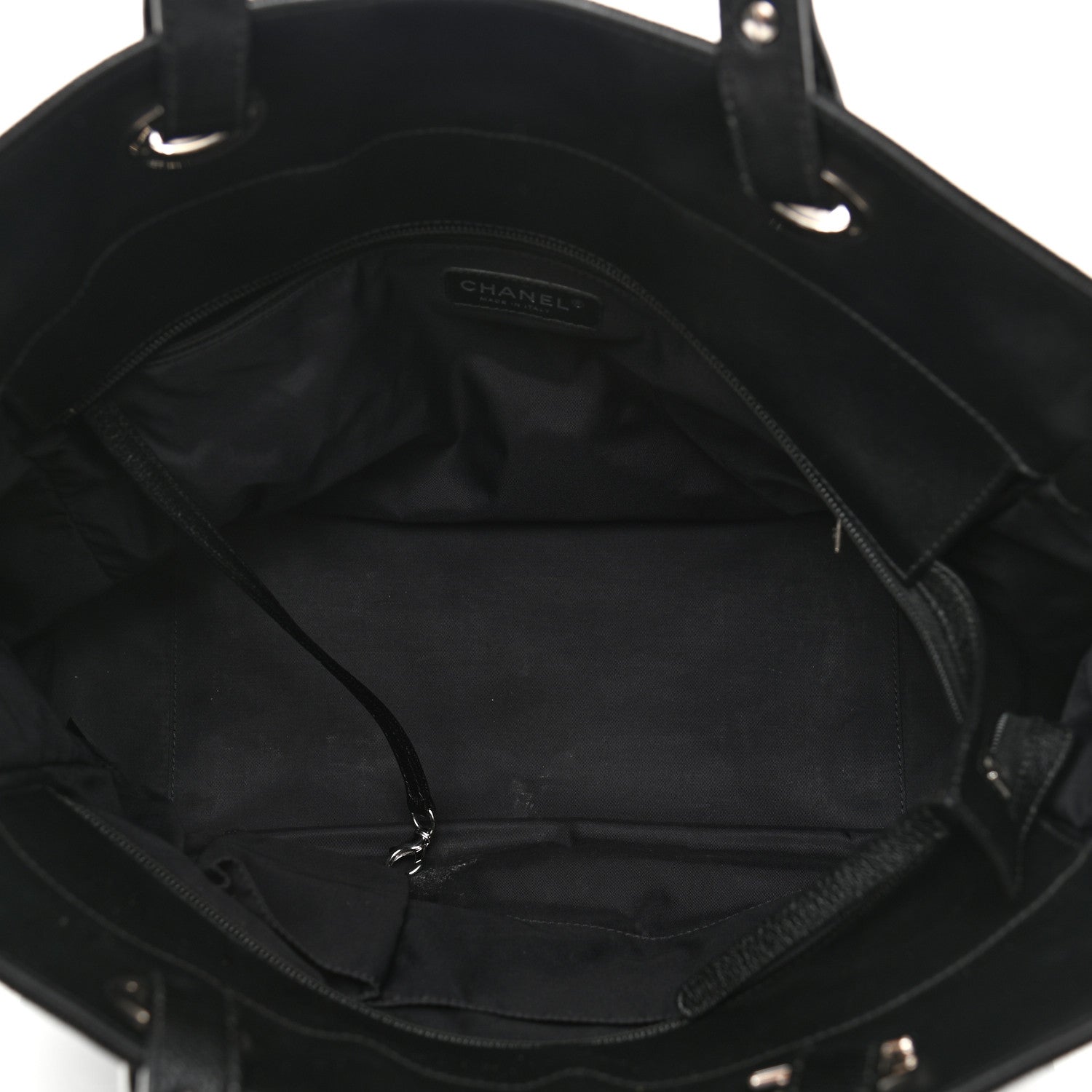 Chanel Coated Canvas Quilted Large Paris Biarritz Tote Black 5 of 10