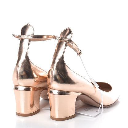 Valentino Garavani Metallic Nappa Tan-Go Mary Jane 60mm Pumps 38.5 Soft Noisette 4 of 14