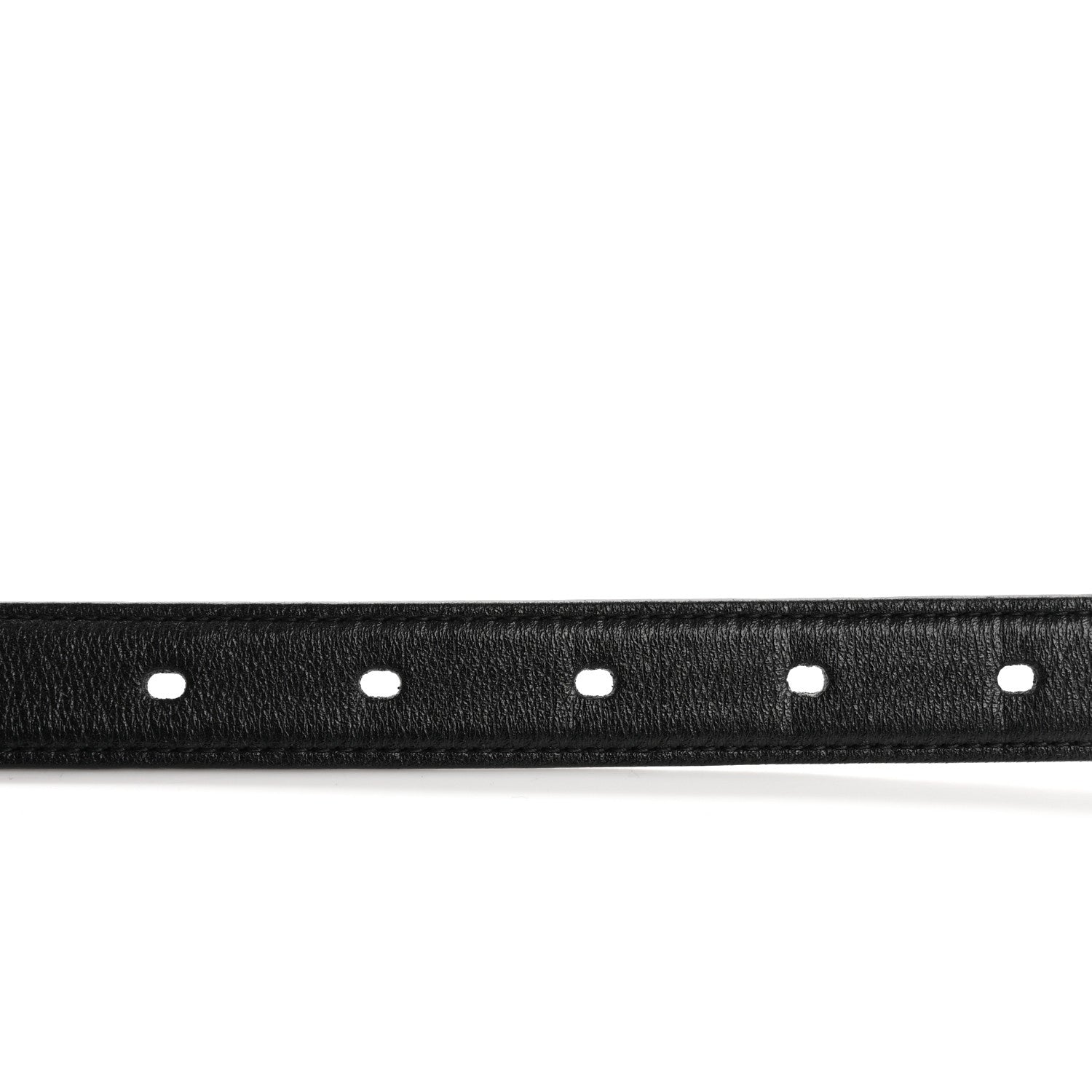 Saint Laurent Calfskin Monogram Narrow Square Buckle Belt 75 30 Black 3 of 8