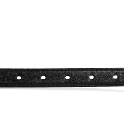 Saint Laurent Calfskin Monogram Narrow Square Buckle Belt 75 30 Black 3 of 8