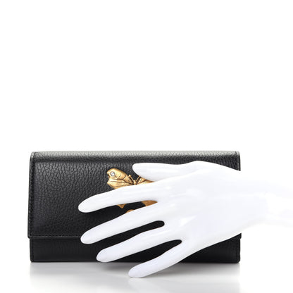 Gucci Calfskin Garden Continental Wallet Black 2 of 8