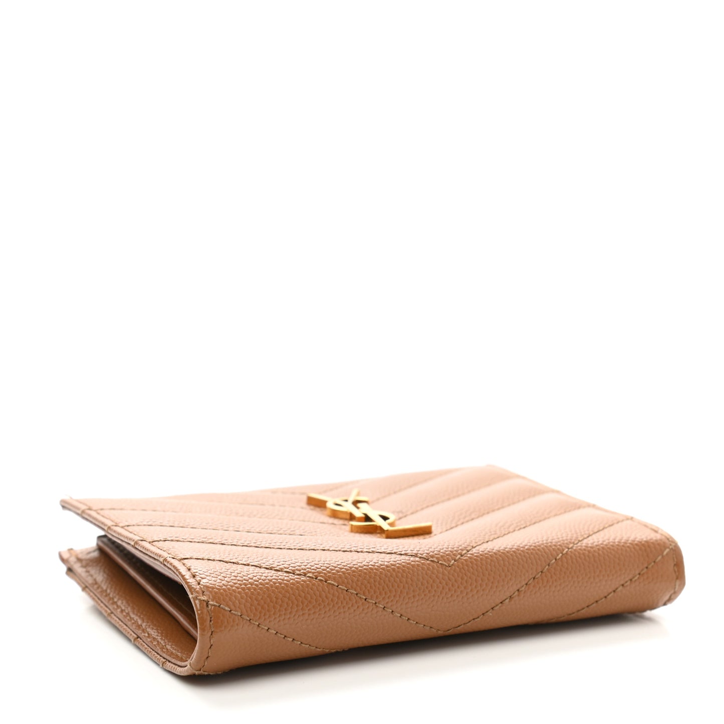 Grain De Poudre Matelasse Chevron Monogram Zipped Card Case Natural Dark