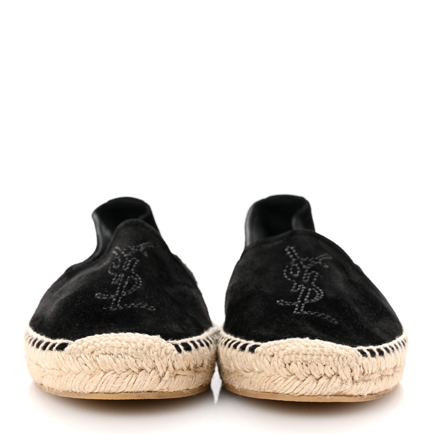 Suede Monogram Espadrilles 36.5 Black