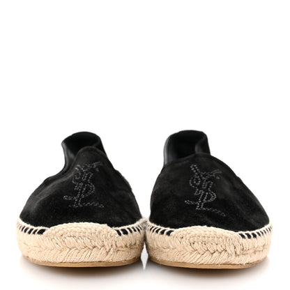Saint Laurent Suede Monogram Espadrilles 36.5 Black 3 of 8