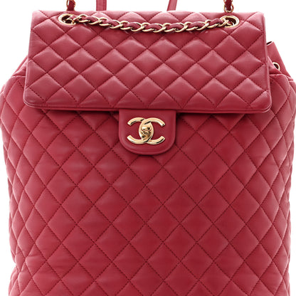 Chanel Lambskin Quilted Large Urban Spirit Backpack Red 8 of 12