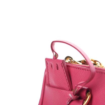 Prada Saffiano Lux Small Galleria Double Zip Tote Fuxia 17 of 26