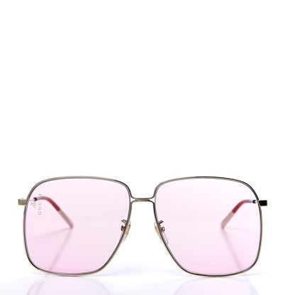 Gucci Rectangular Frame Interlocking G Sunglasses GG0394S Pink 2 of 8