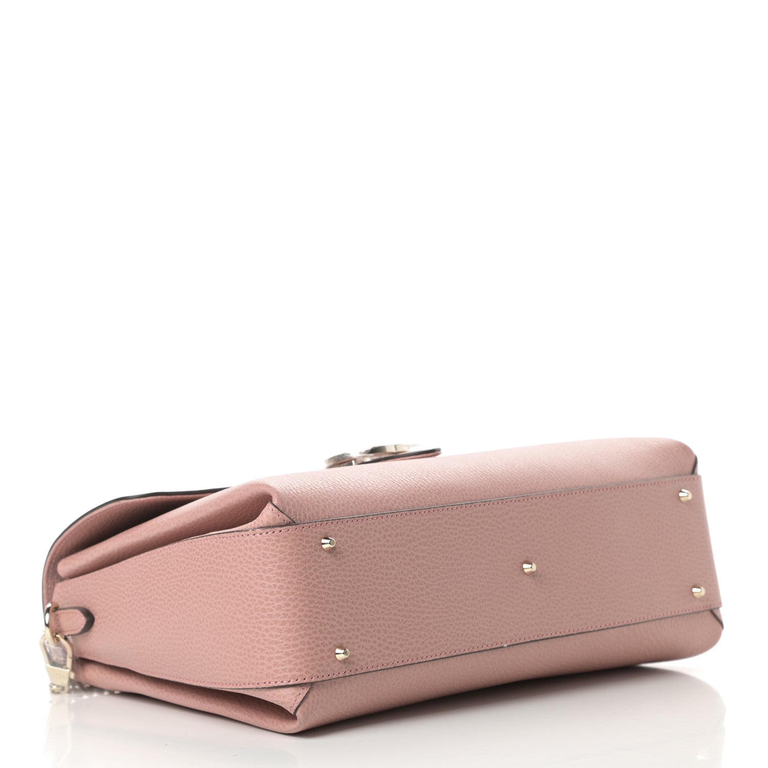 Gucci Dollar Calfskin Medium Interlocking G Top Handle Shoulder Bag Soft Pink 4 of 11