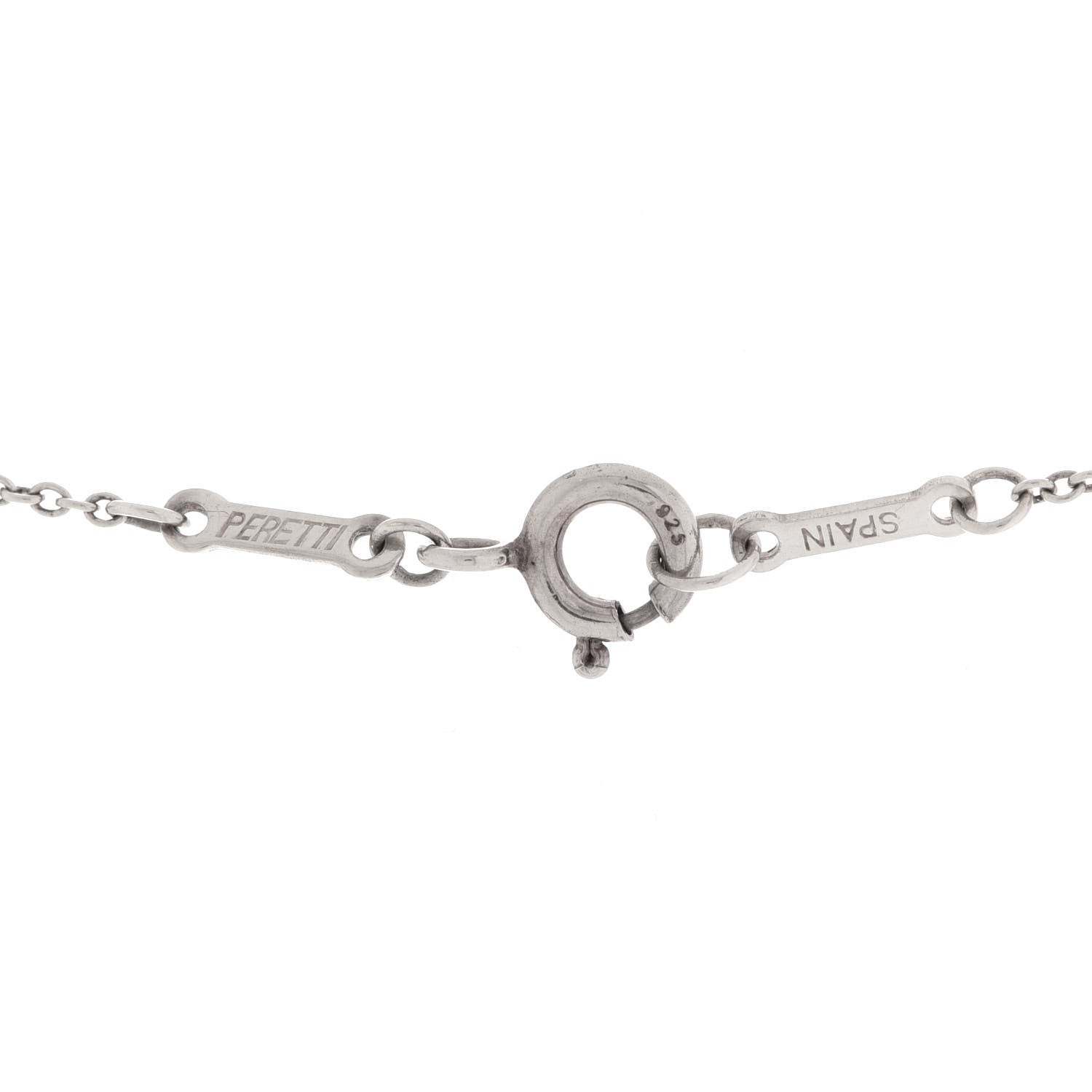 Tiffany Sterling Silver Elsa Peretti Letter E Pendant Necklace 6 of 6
