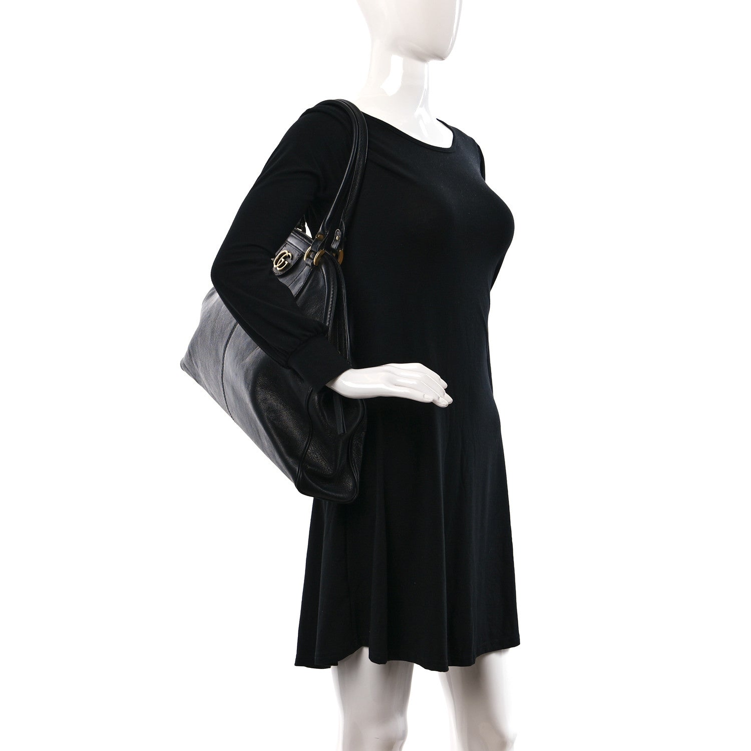 Gucci Calfskin Large Re(Belle) Top Handle Bag Black 2 of 9