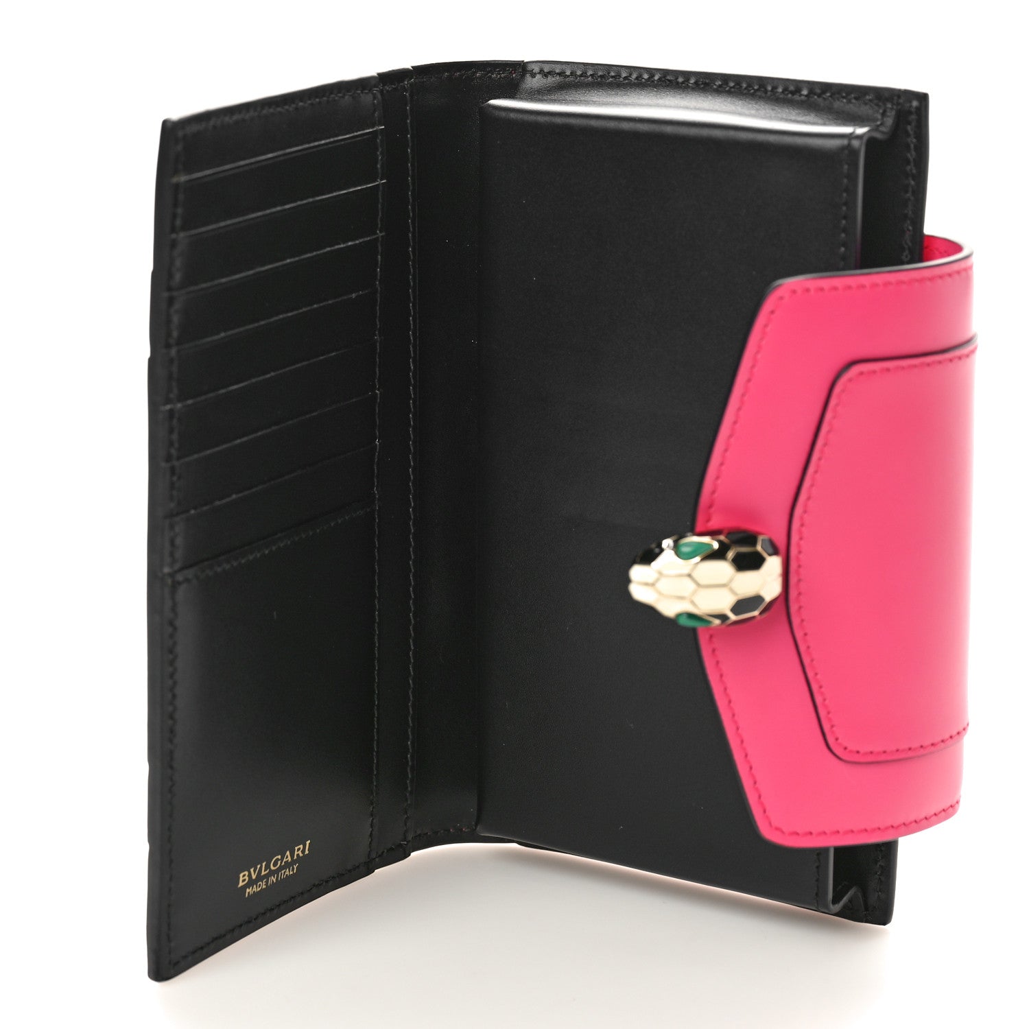 Bulgari Calfskin Serpenti Forever Chain Wallet Pink 5 of 9