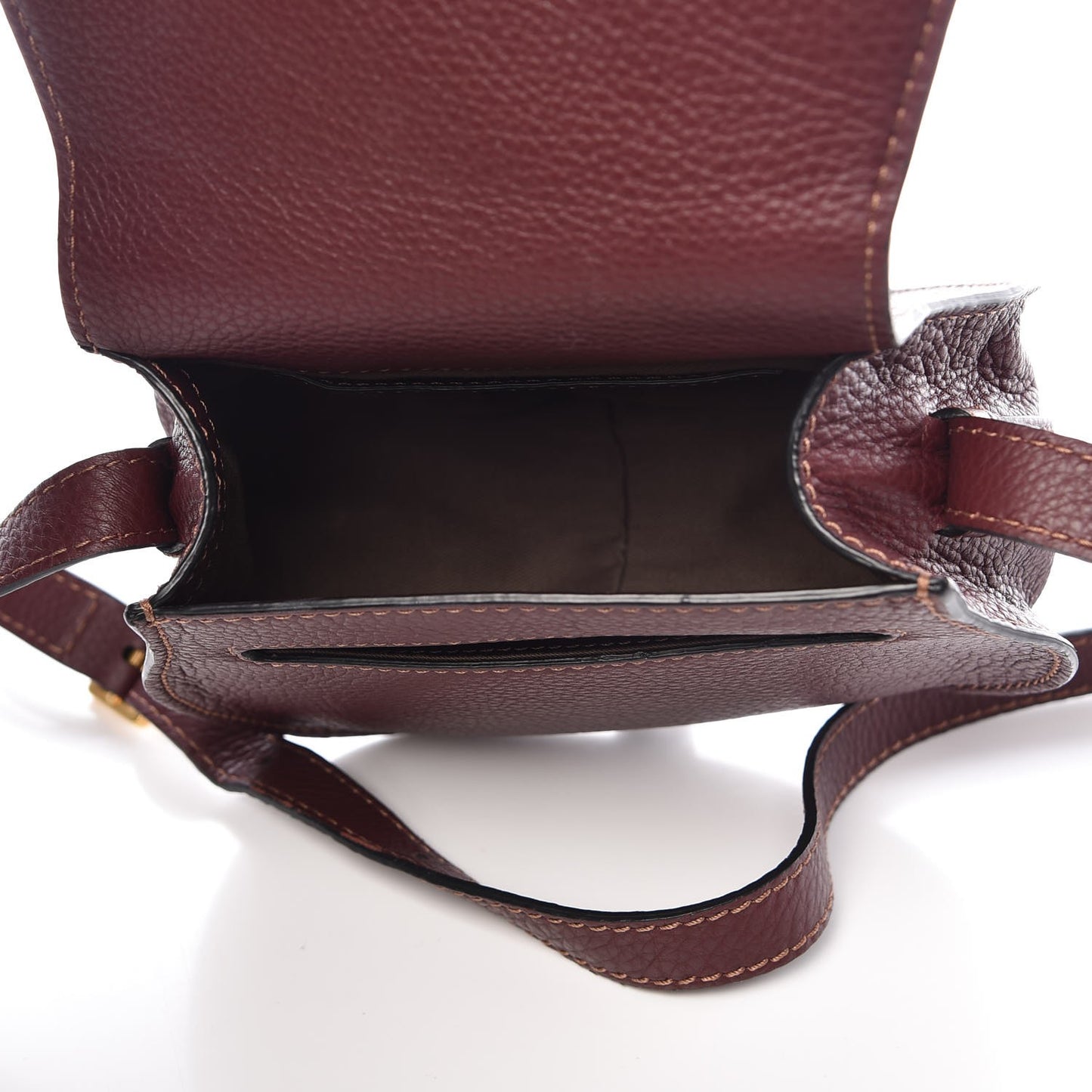 Calfskin Marcie Round Crossbody Bag Dark Velvet