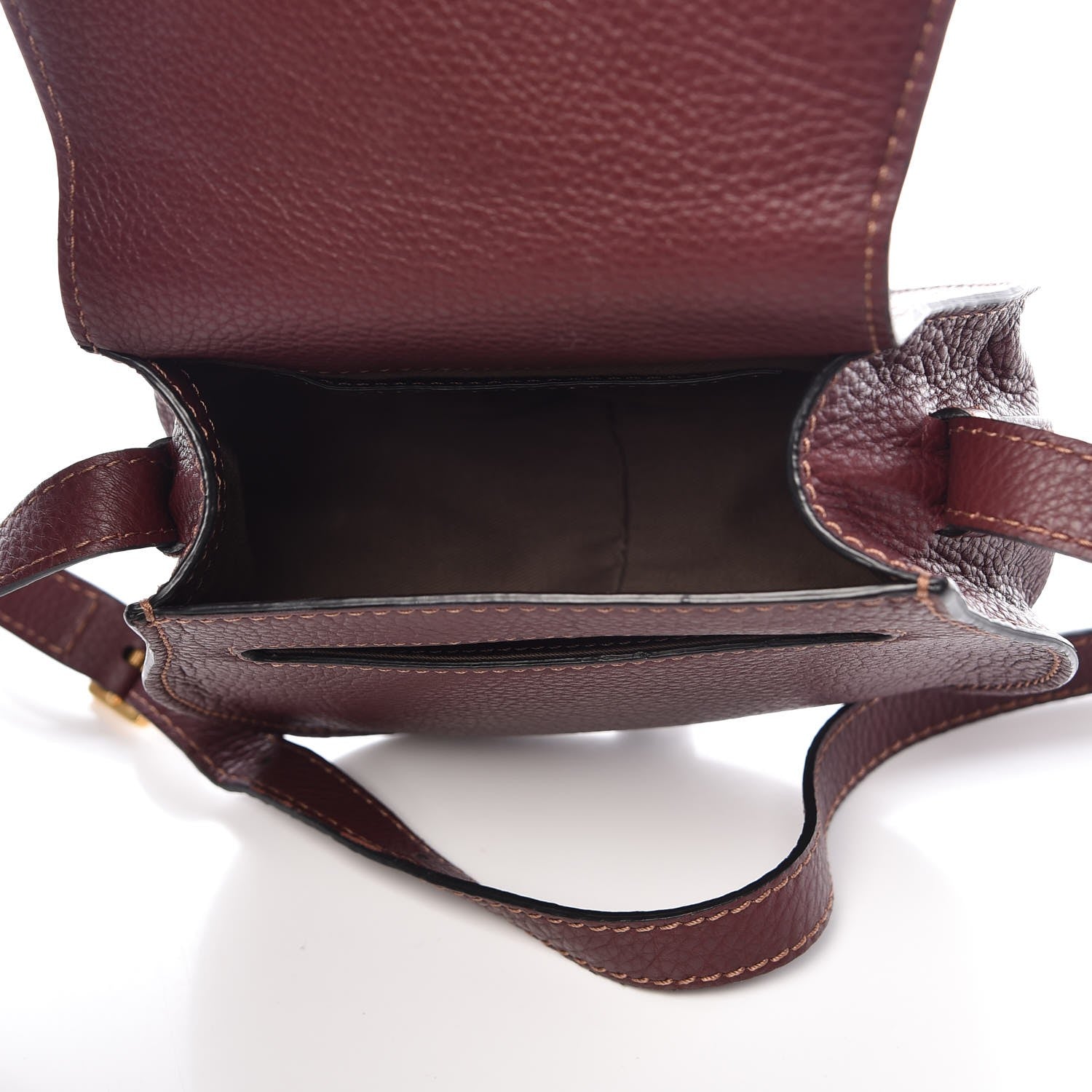 Chloe Calfskin Marcie Round Crossbody Bag Dark Velvet 5 of 8