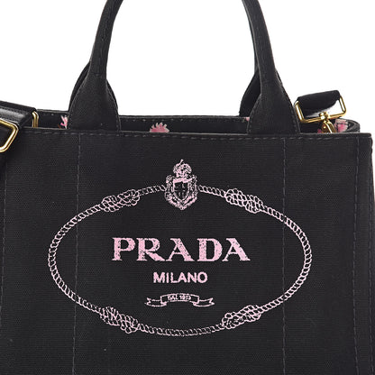 Prada Canapa Small Logo Tote Black Geranio 7 of 9