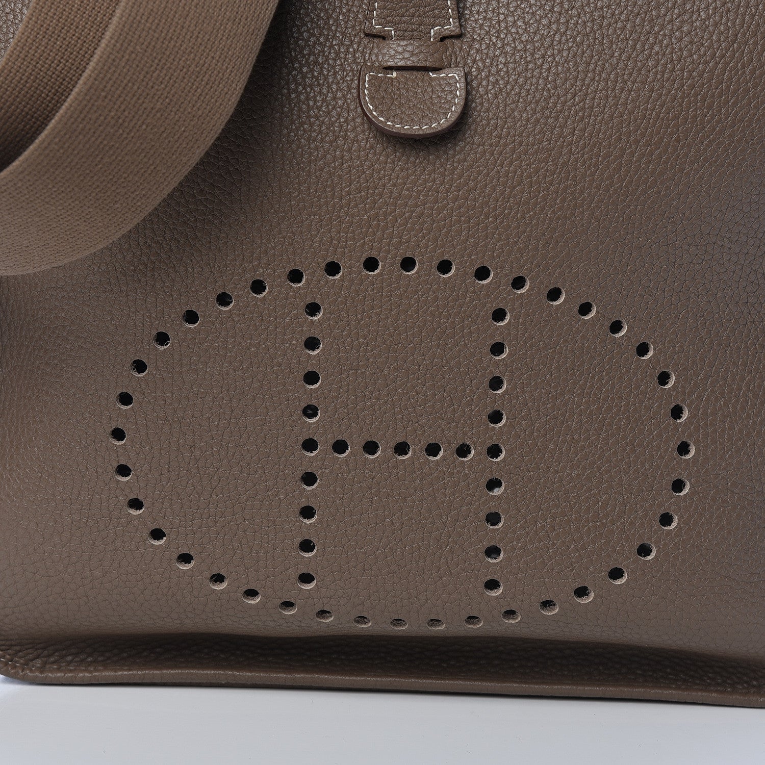 Hermes Taurillon Clemence Evelyne III GM Etoupe 8 of 12