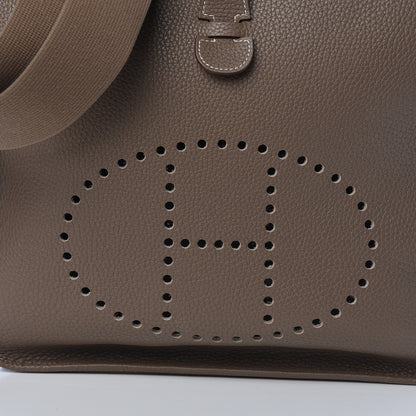 Hermes Taurillon Clemence Evelyne III GM Etoupe 8 of 12