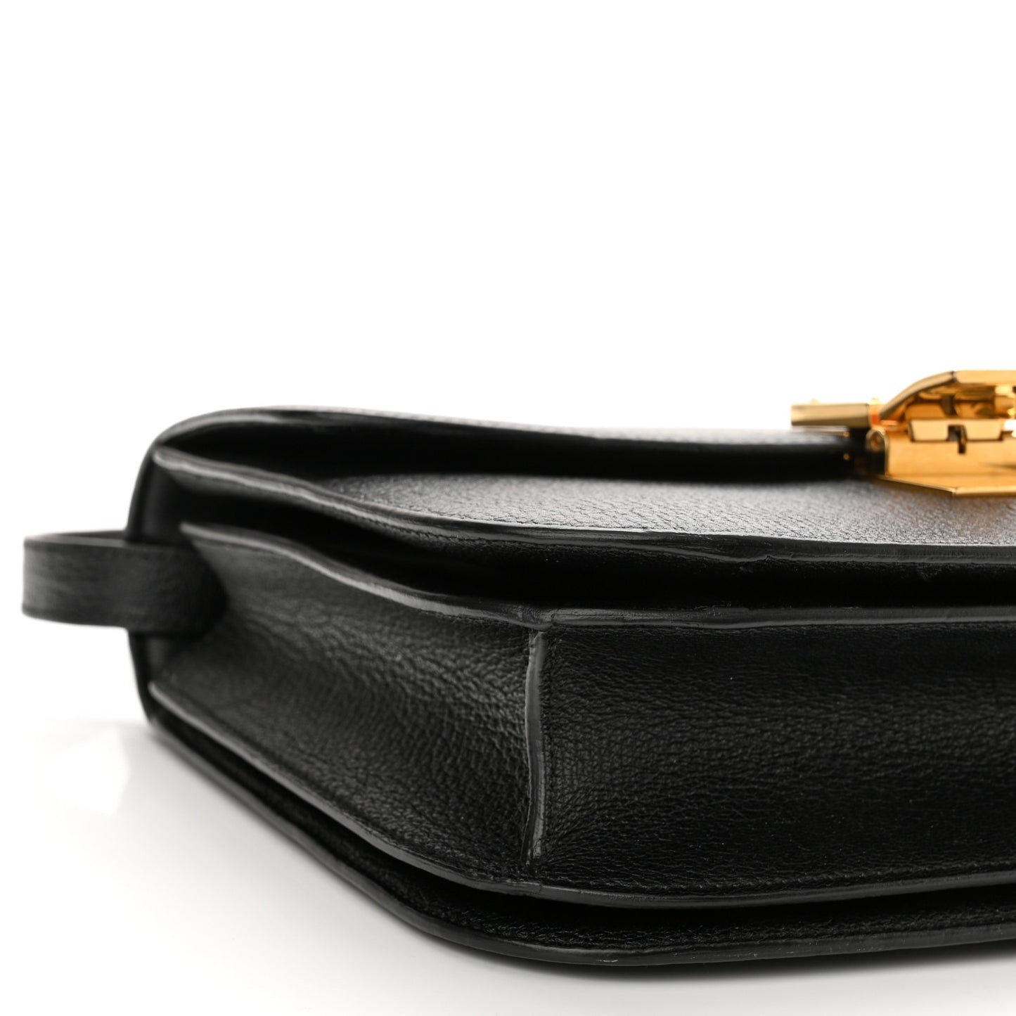 Goatskin Medium Classic Box Flap Bag Black