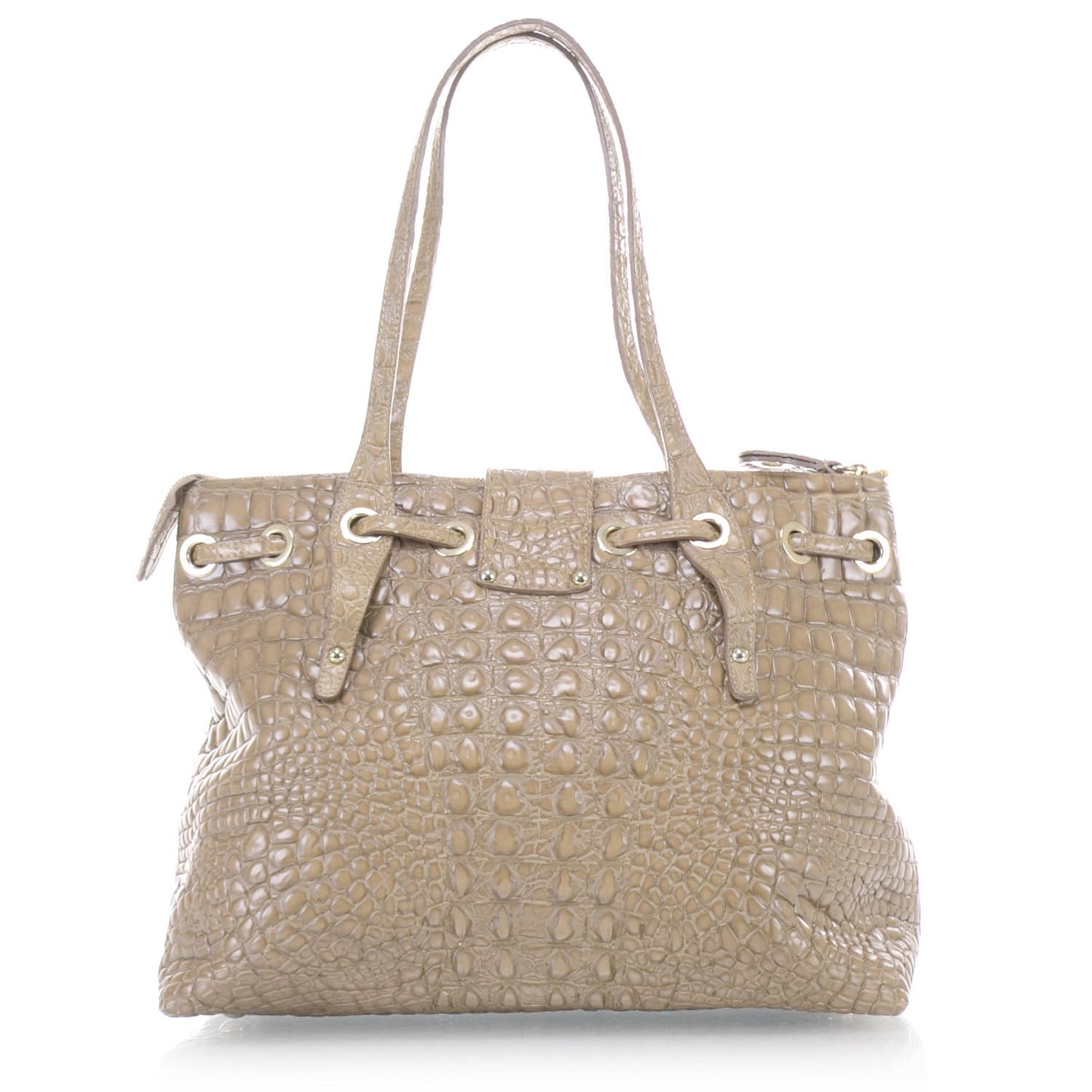 Moc Crocodile Embossed Leather Medium Rhea