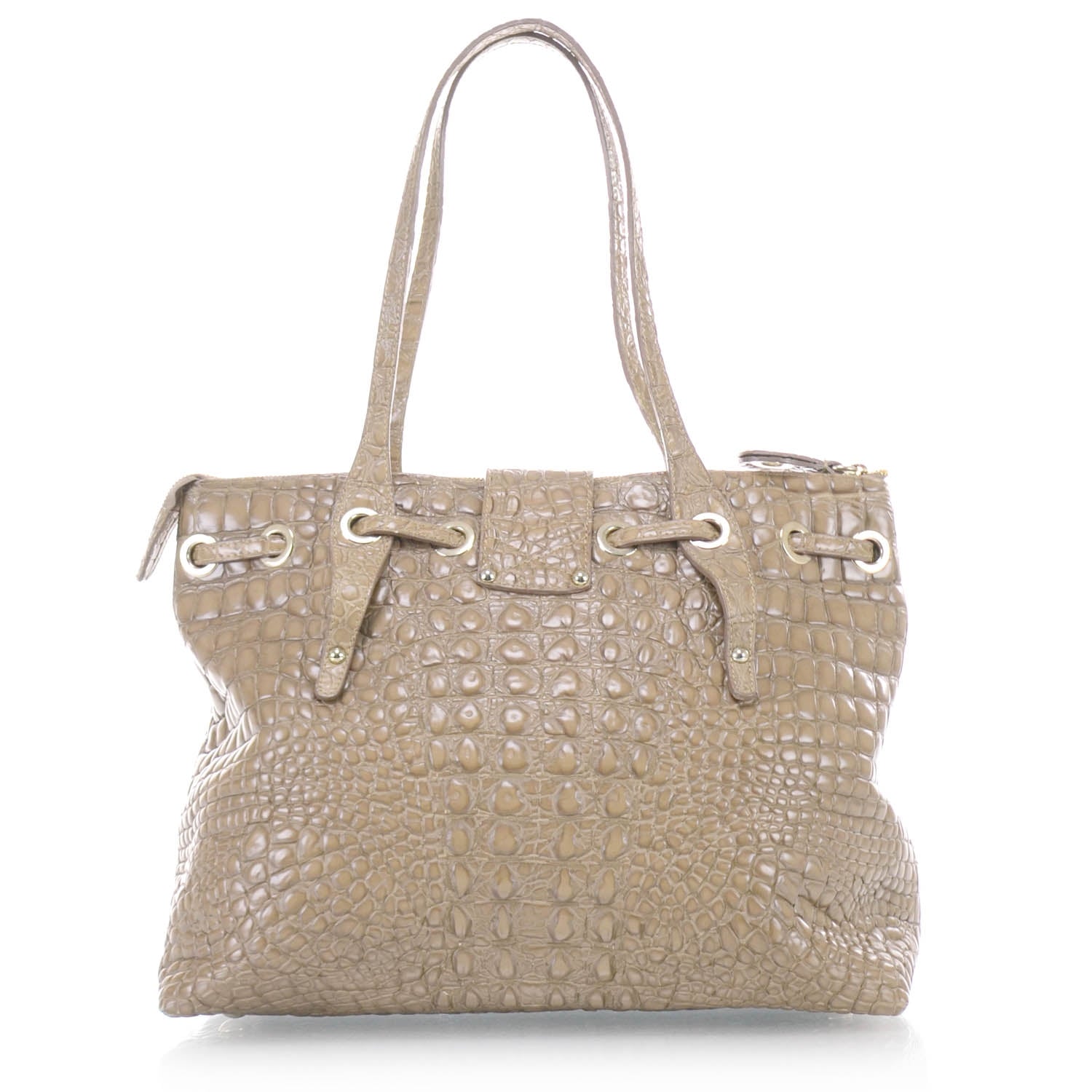 Jimmy Choo Moc Crocodile Embossed Leather Medium Rhea 3 of 10