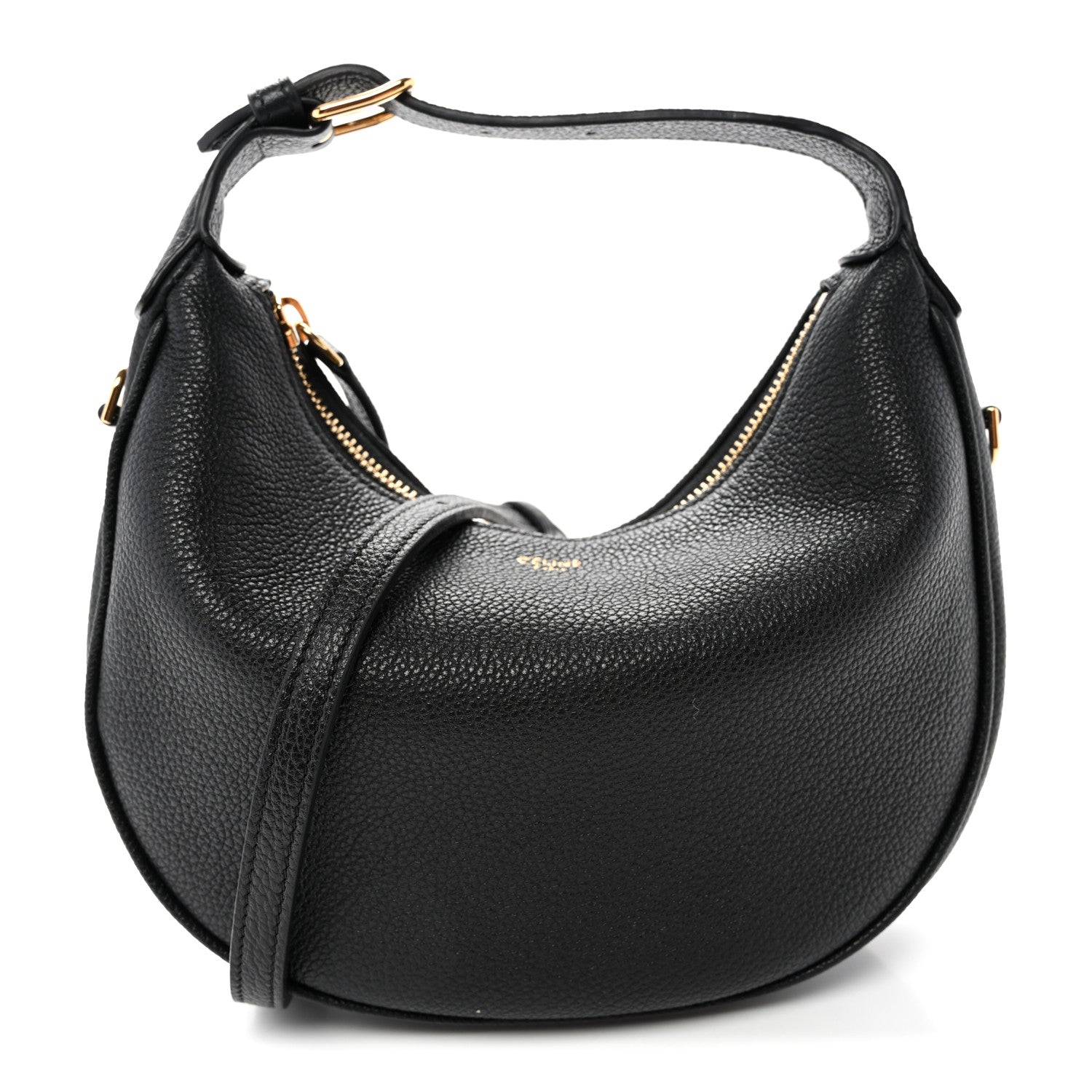 Celine Supple Grained Calfskin Teen Lulu Shoulder Bag Black 1 of 9