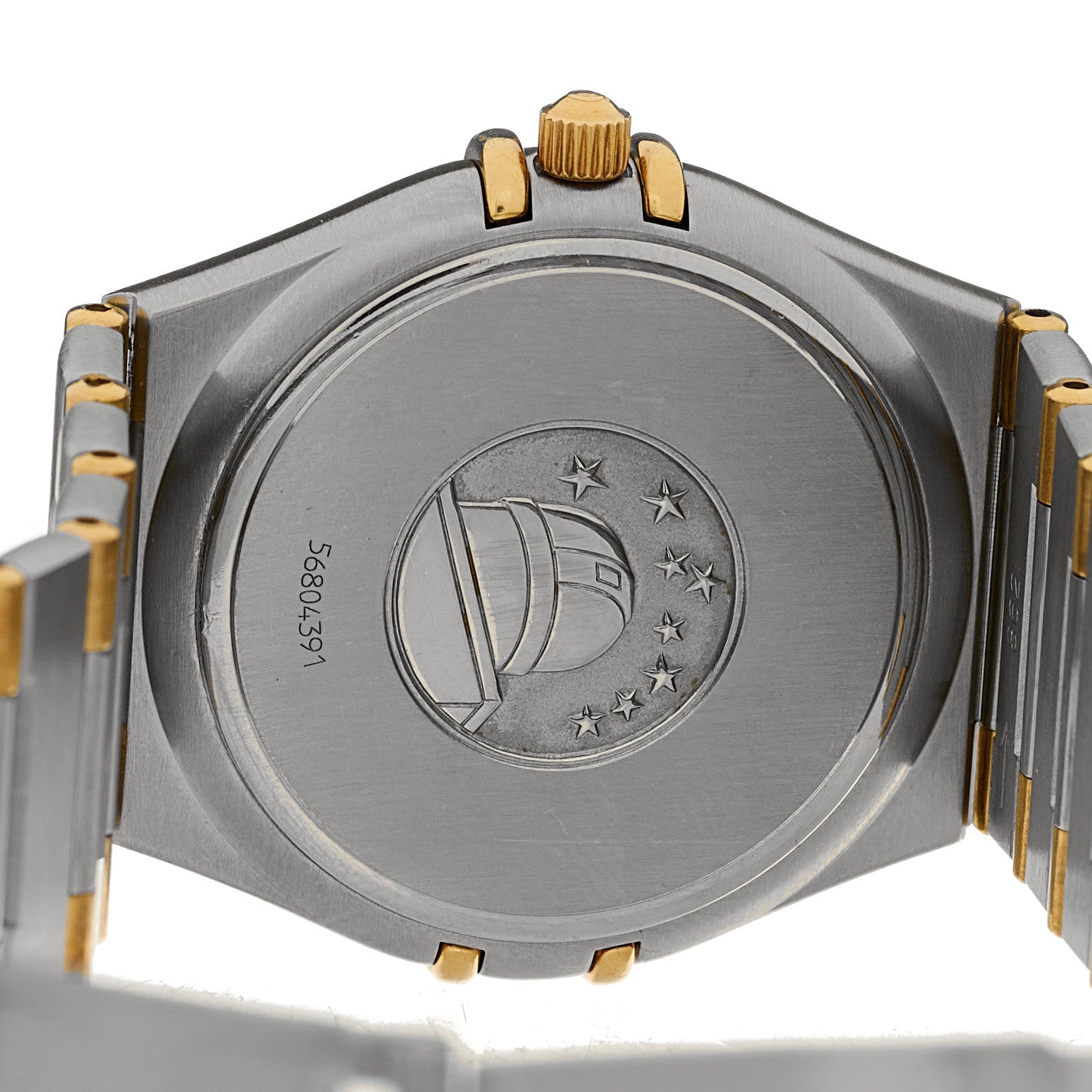 Omega Stainless Steel 18K Yellow Gold 33mm Constellation Quartz Watch White 1312.30 4 of 4