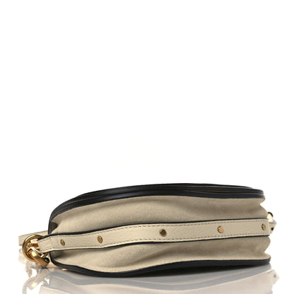 Chloe Calfskin Suede Small Nile Bracelet Bag Off White 4 of 9