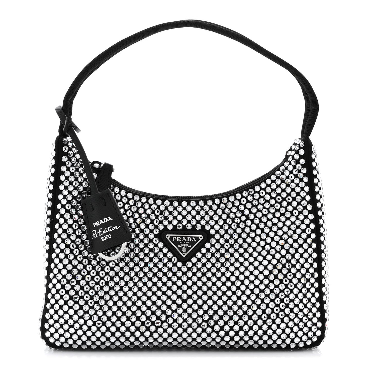 Satin Crystal Mini Re-Edition 2000 Bag Cristal