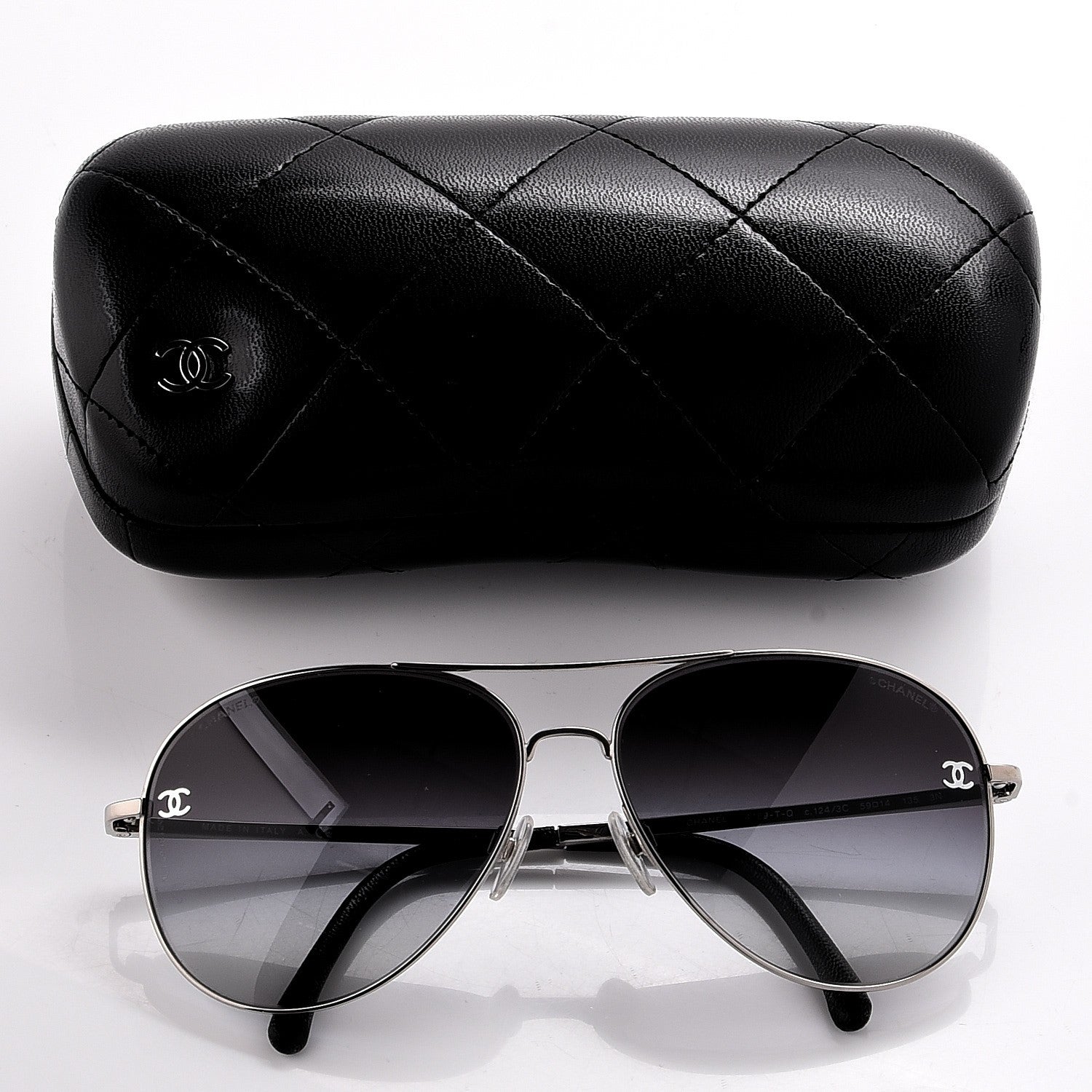 Chanel Aviator CC Sunglasses 4189-T-Q Silver 9 of 9