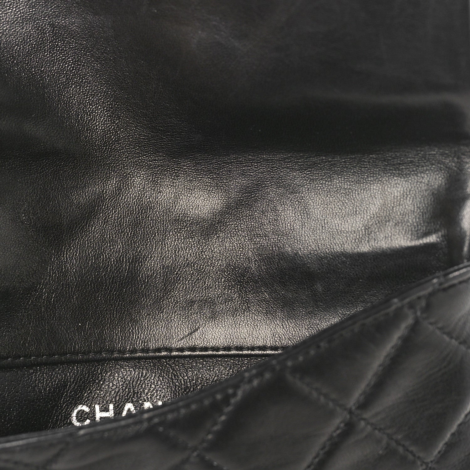 Chanel Lambskin Quilted Mineral Nights Flap Wristlet Black 10 of 10