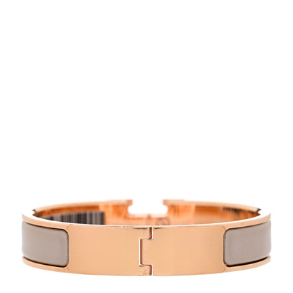 Hermes Enamel Narrow Clic Clac H Bracelet PM Marron Glace 3 of 6