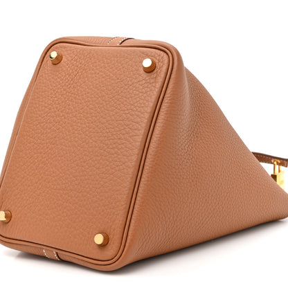 Hermes Taurillon Clemence Picotin Lock 18 PM Gold 9 of 11