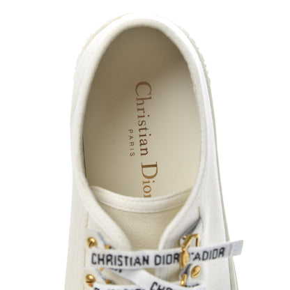 Christian Dior Canvas Walk'n Dior Low Top Sneakers 37.5 White 6 of 11