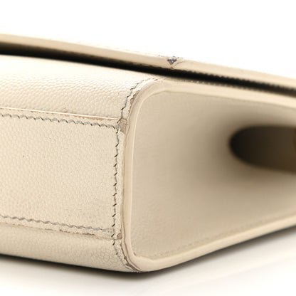 Saint Laurent Grain De Poudre Medium Classic Monogram Kate Satchel Crema Soft 10 of 10
