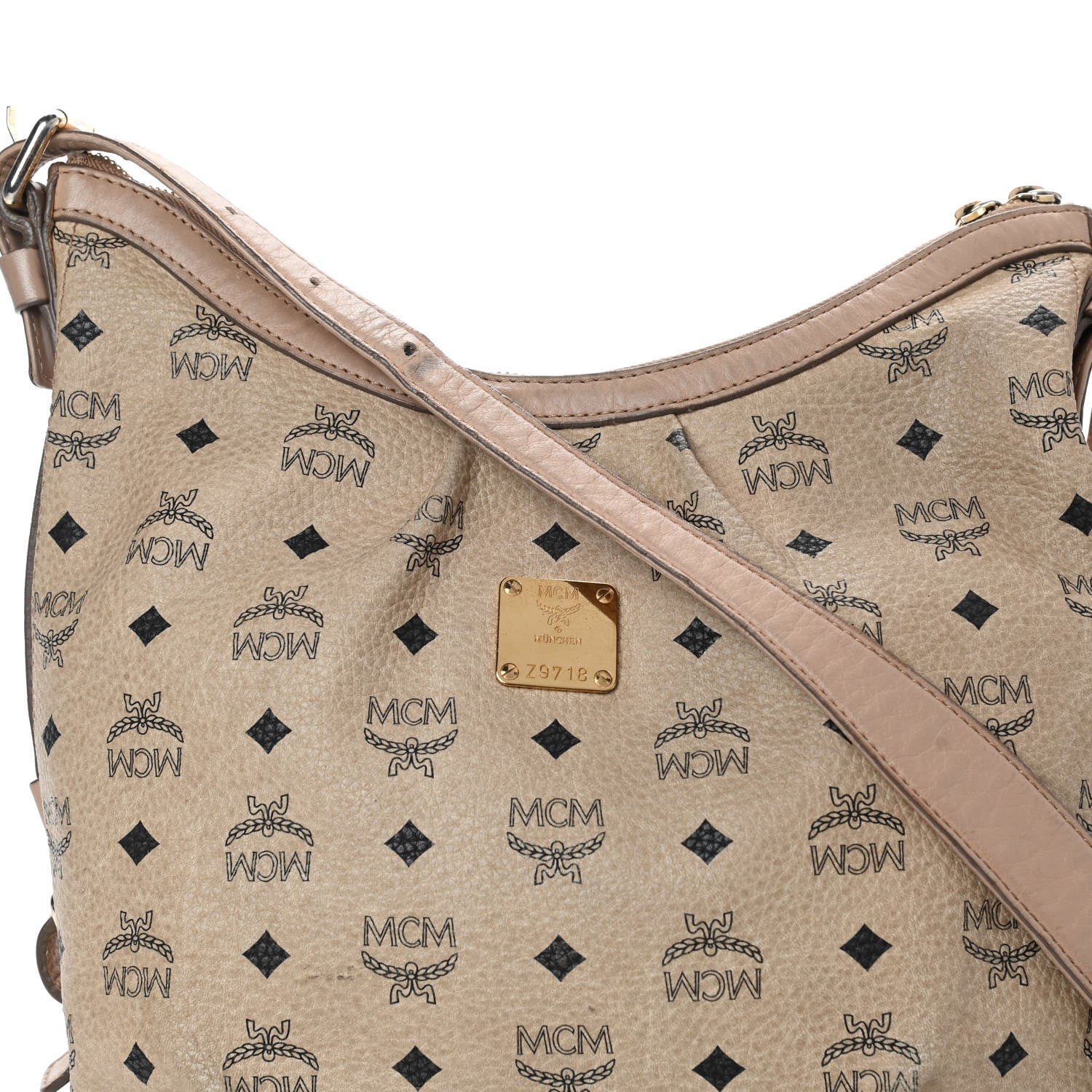 MCM Visetos Hobo Beige 14 of 16