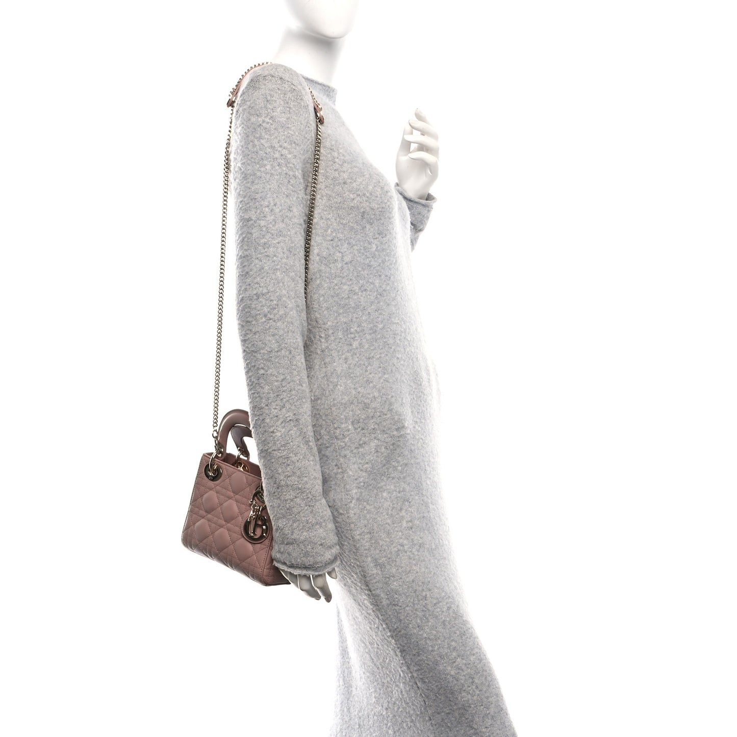 Lambskin Cannage Mini Lady Dior Fard