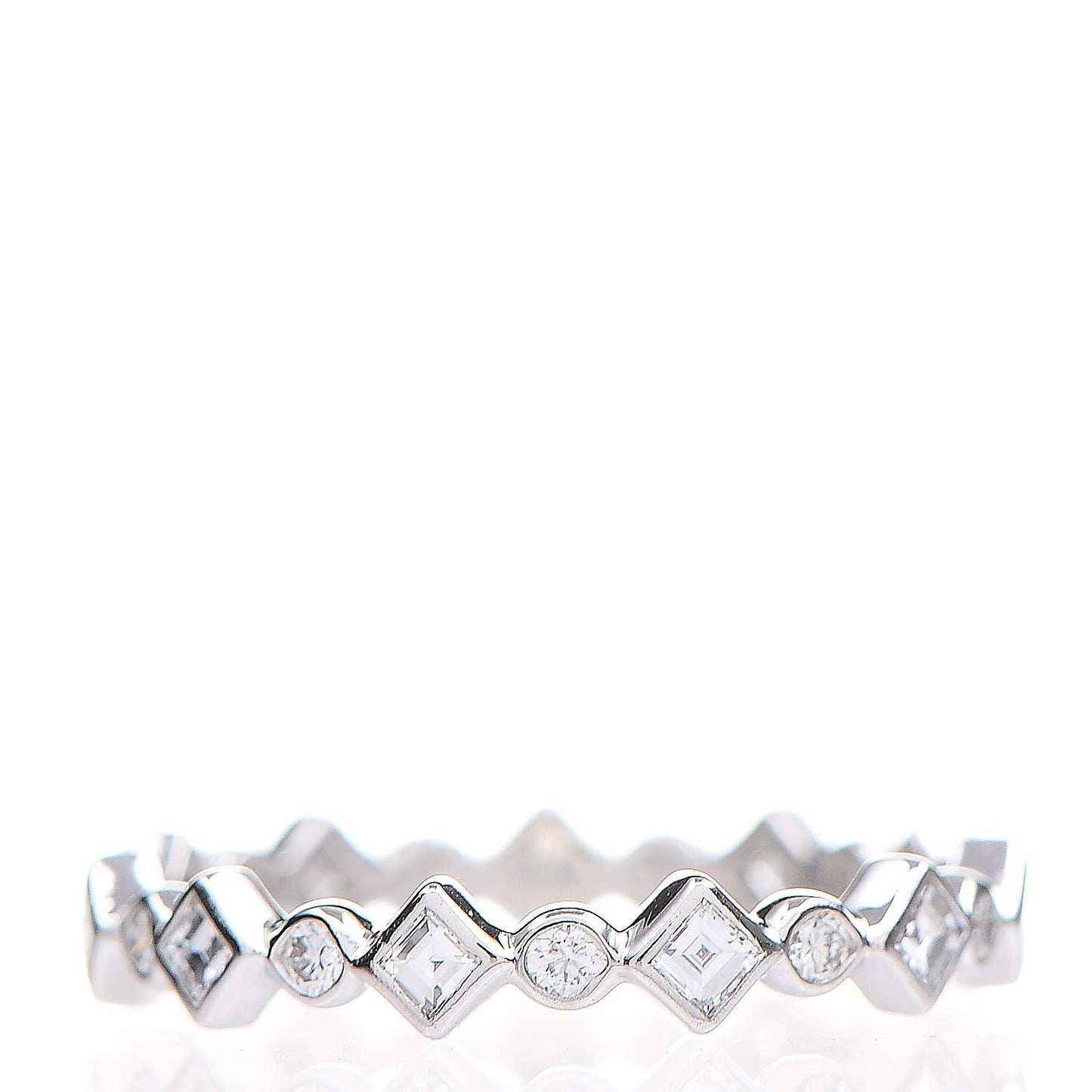 Platinum Diamond Jazz Band Ring 49.5 5