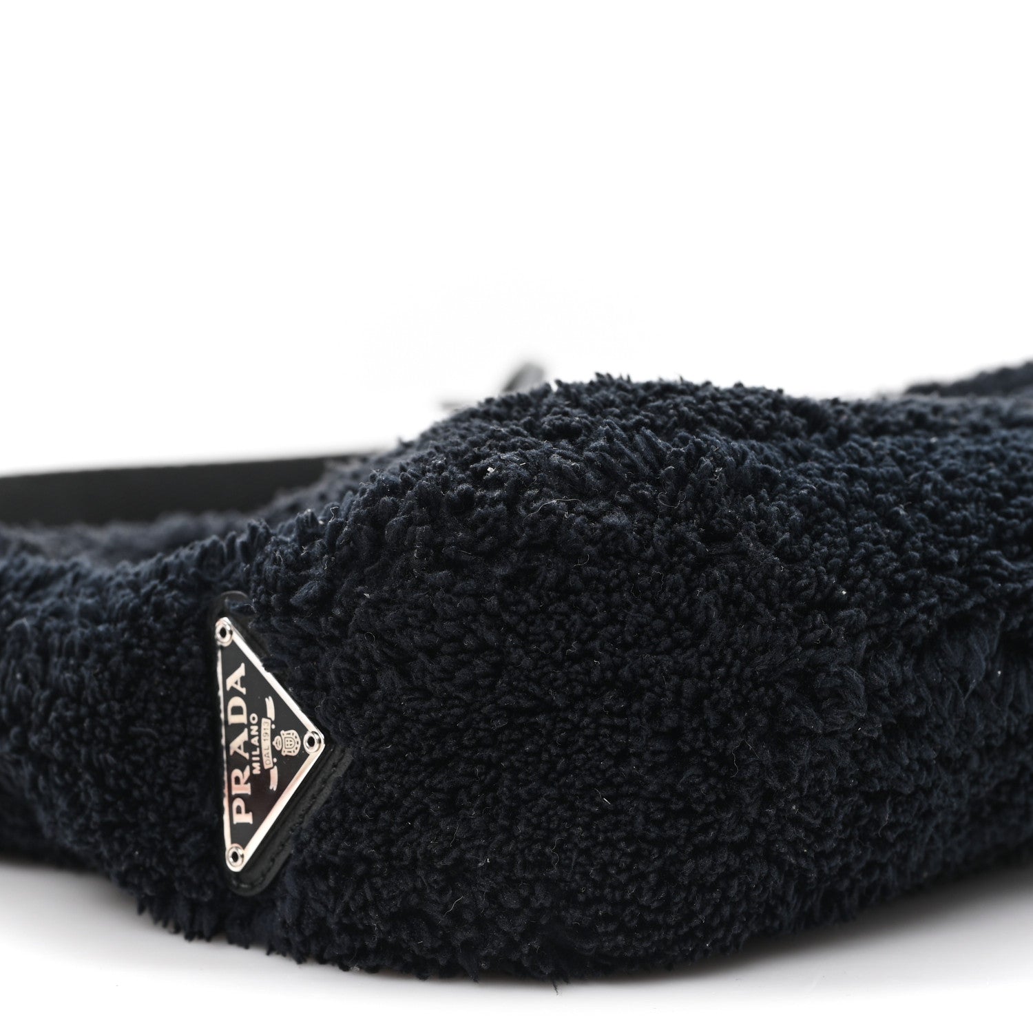 Prada Terry Cloth Mini Re-Edition 2000 Bag Black White 8 of 9