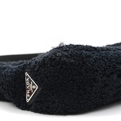 Prada Terry Cloth Mini Re-Edition 2000 Bag Black White 8 of 9