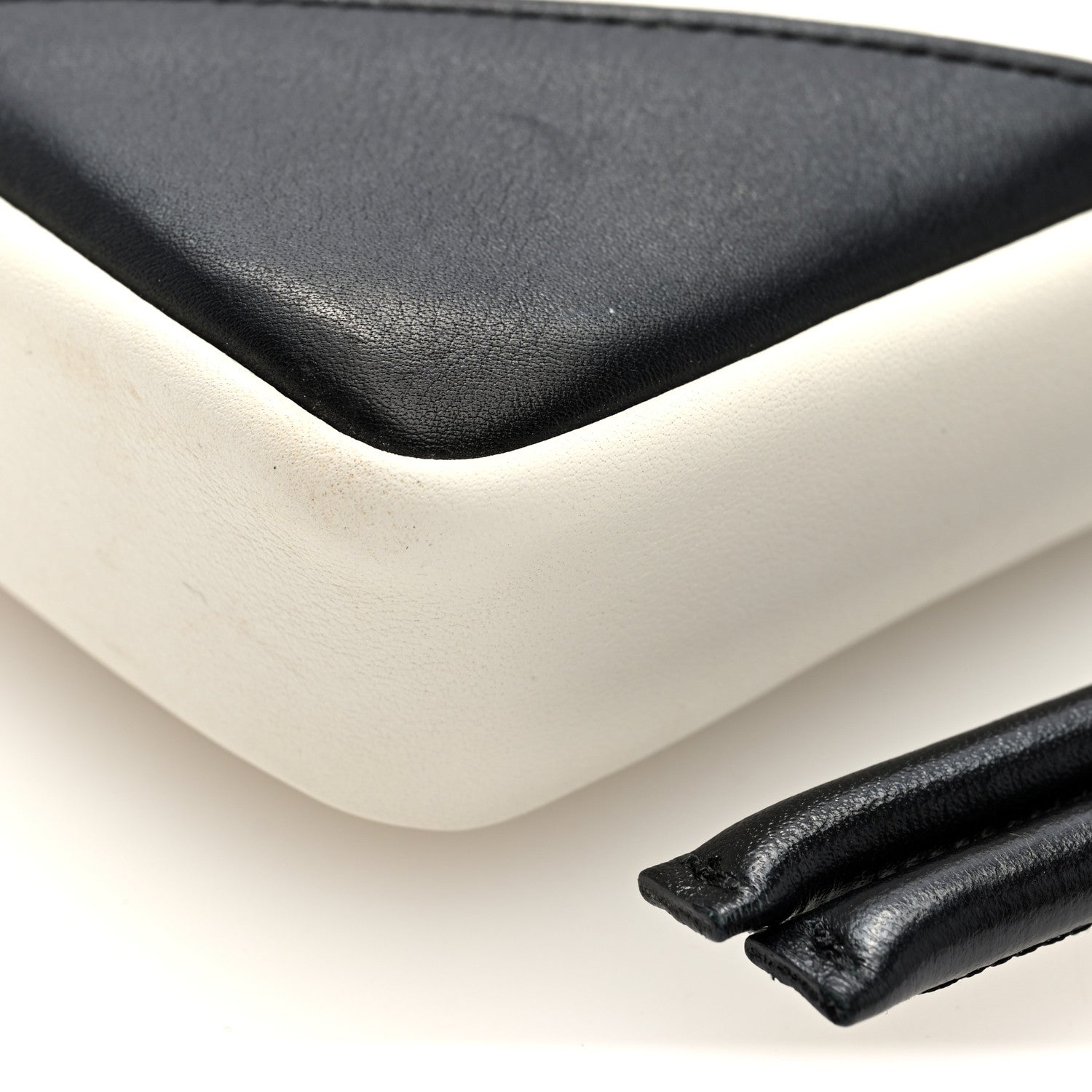 Chanel Calfskin Quilted Cambon Small Messenger White Black 10 of 10
