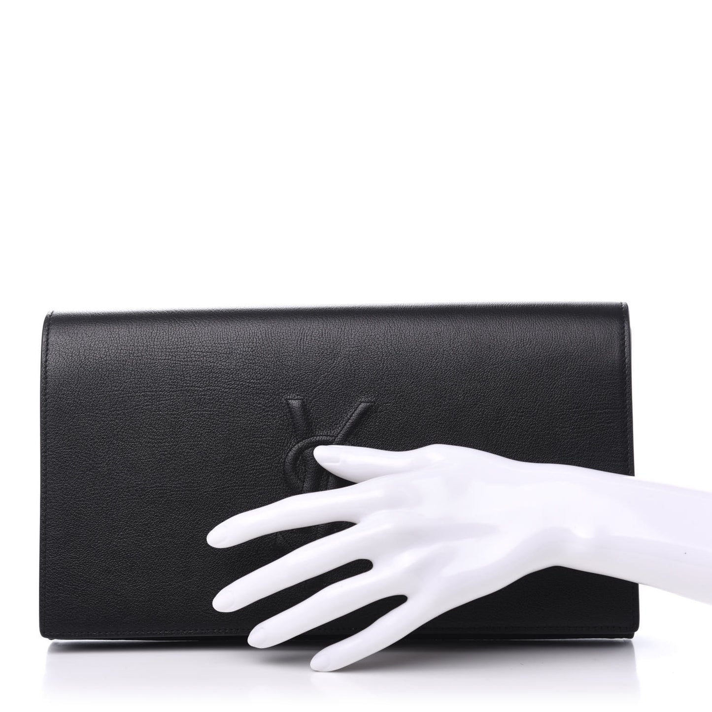 Calfskin Monogram Large Belle De Jour Clutch Black