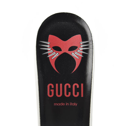 Gucci Polished Calfskin Scarlet High Heel Slide Sandals 40 Great White 7 of 11