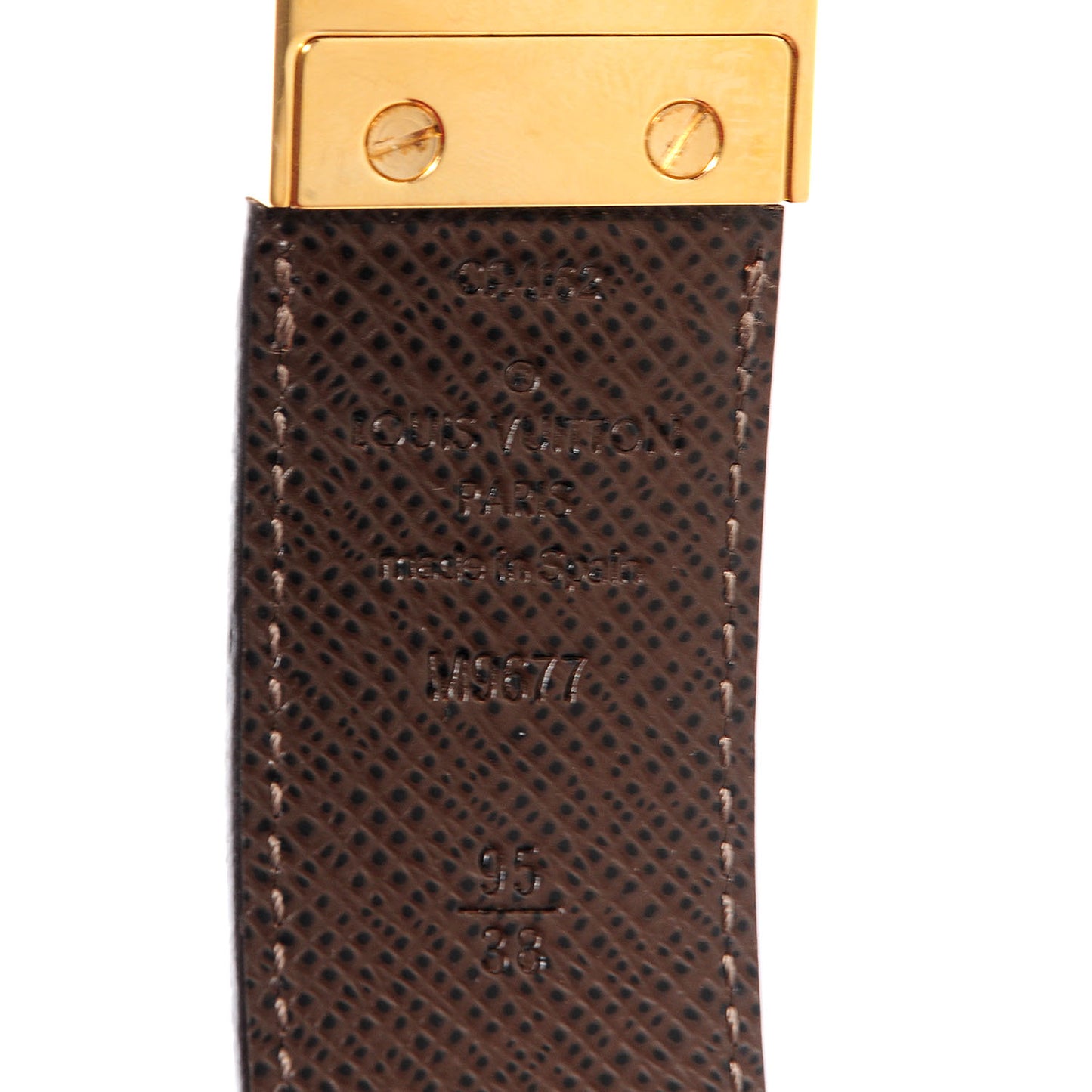 Damier Ebene Inventeur Belt 95 38